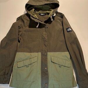 Northface - Full Zip Hooded Jacket - Women's Size S - Green on Green